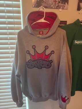 JNCO Jeans Vintage 90s Light Grey Hoodie